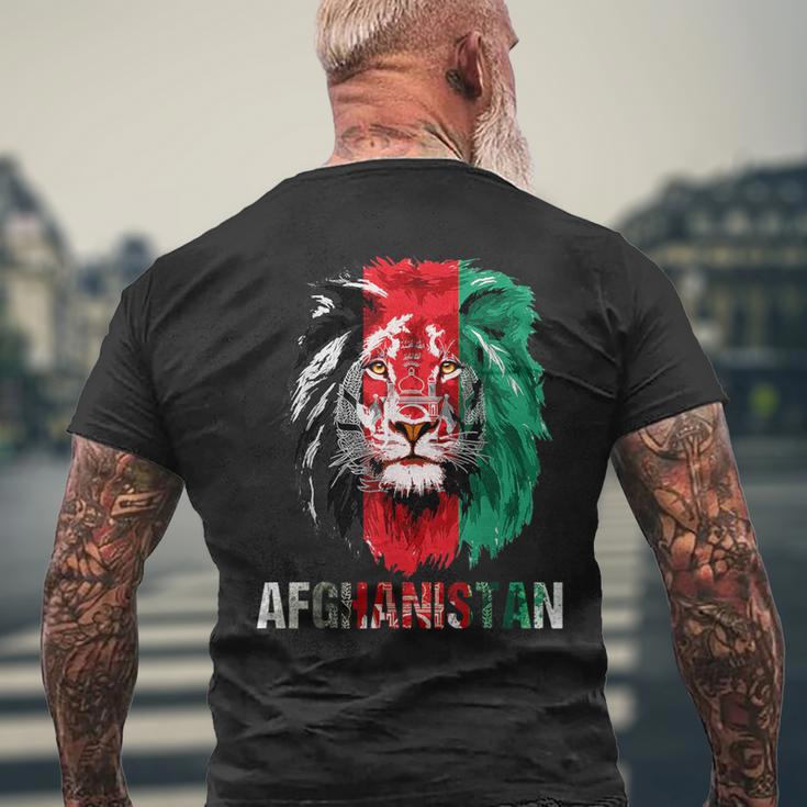 Afghanistan Flag Lion Free Afghanistan T-Shirt mit Rückendruck Geschenke für alte Männer