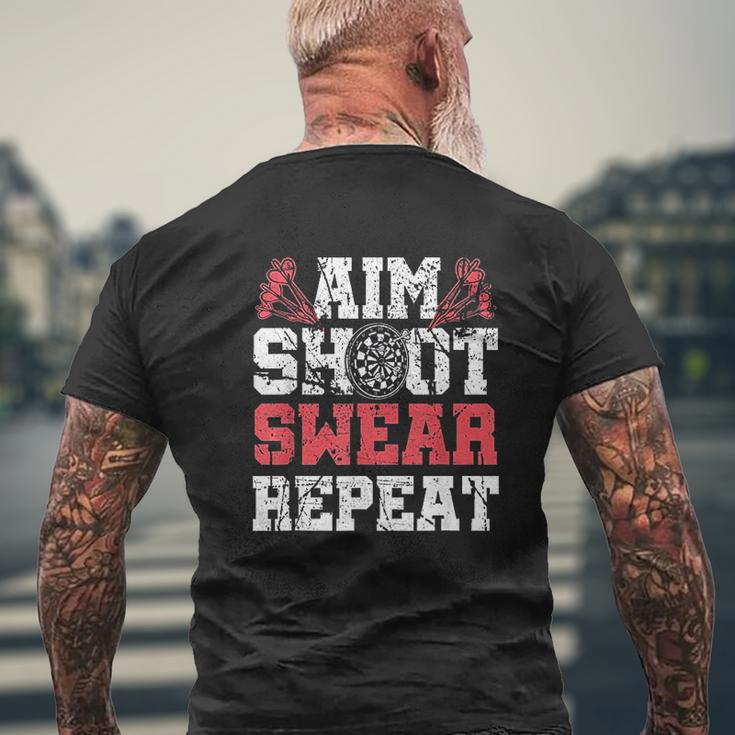 Aim Swear Repeat V2 Mens Back Print T-shirt Gifts for Old Men