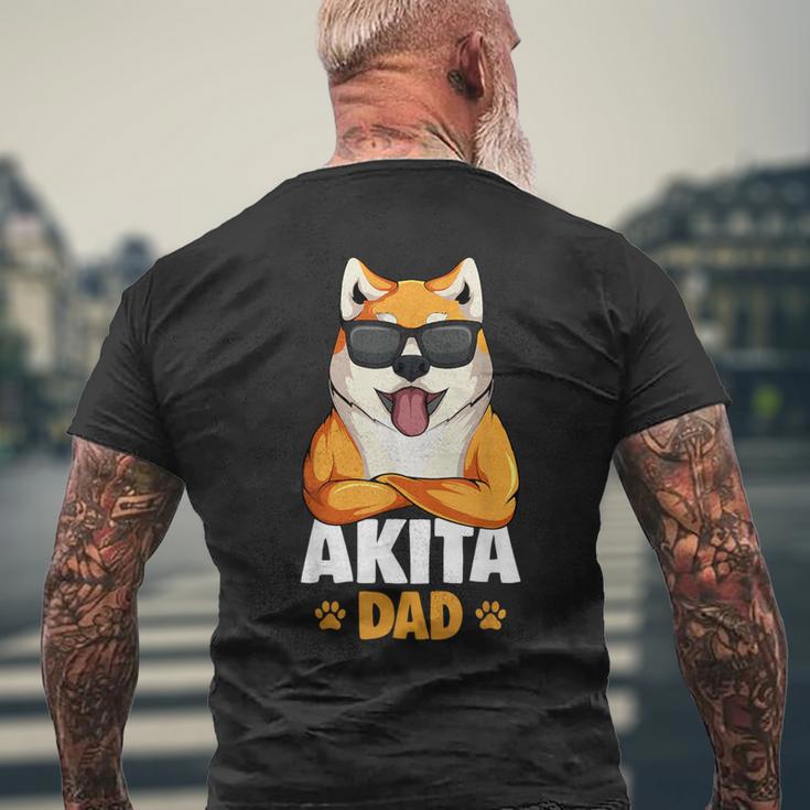 Akita Dog Papa T-Shirt mit Rückendruck Geschenke für alte Männer