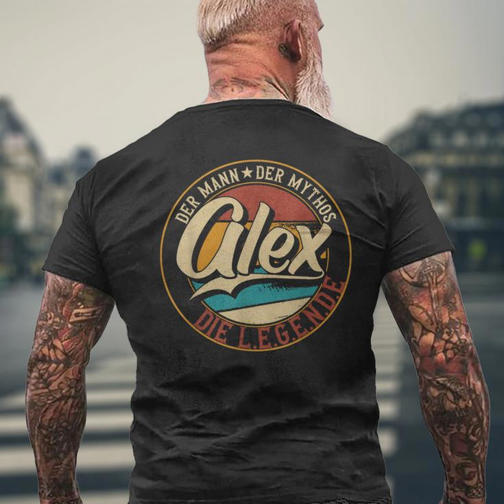 Alex Der Mann Der Mythos Die Legende First Name T-Shirt mit Rückendruck Geschenke für alte Männer