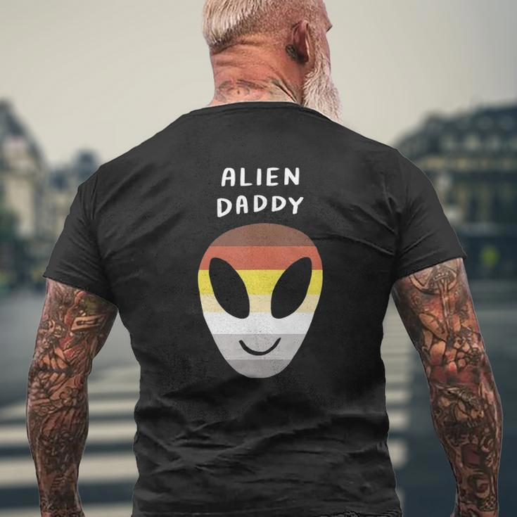 Alien Daddy Gay Lgbtq Aesthetic Bear Pride Flag Space Mens Back Print T-shirt Gifts for Old Men