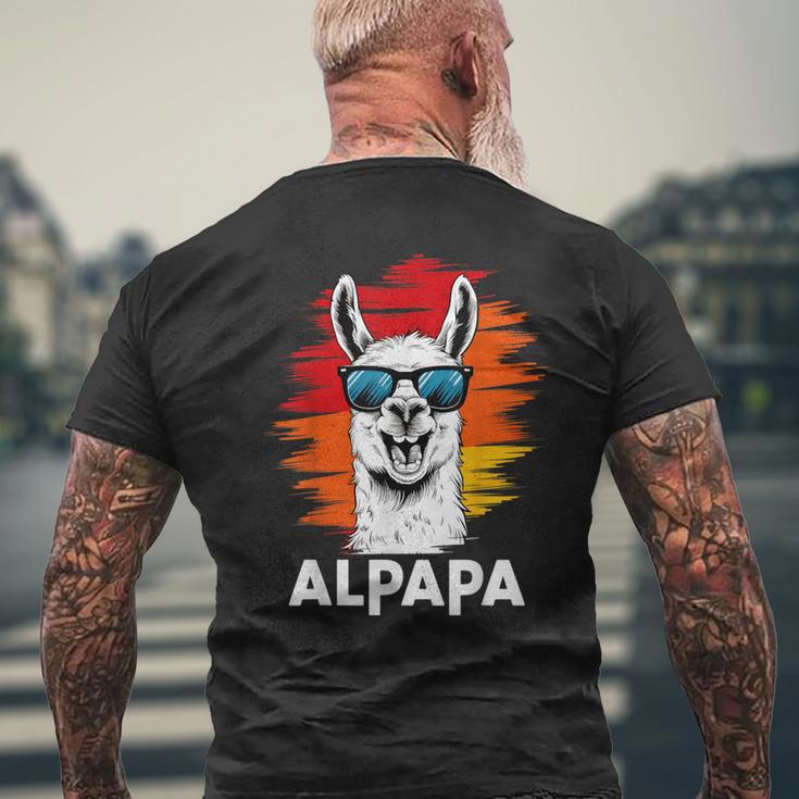 Alpapa Alpaka Lama Fan Liebhaber Dad Frischgebackenerater T-Shirt mit Rückendruck Geschenke für alte Männer