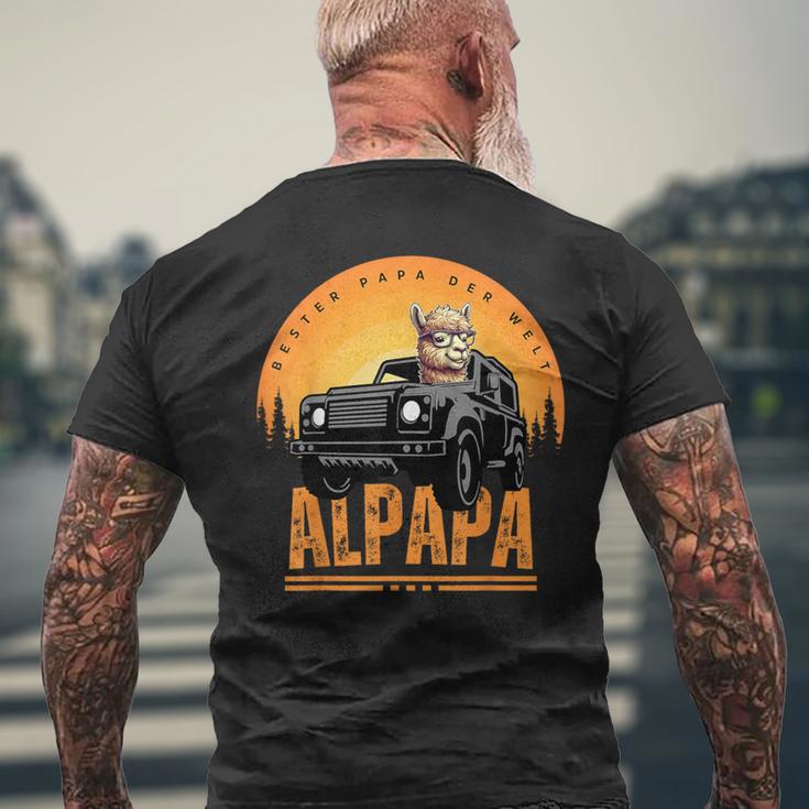 Alpapa Alpakaatertag Bester Papa Del Welt Alpakaatertag T-Shirt mit Rückendruck Geschenke für alte Männer