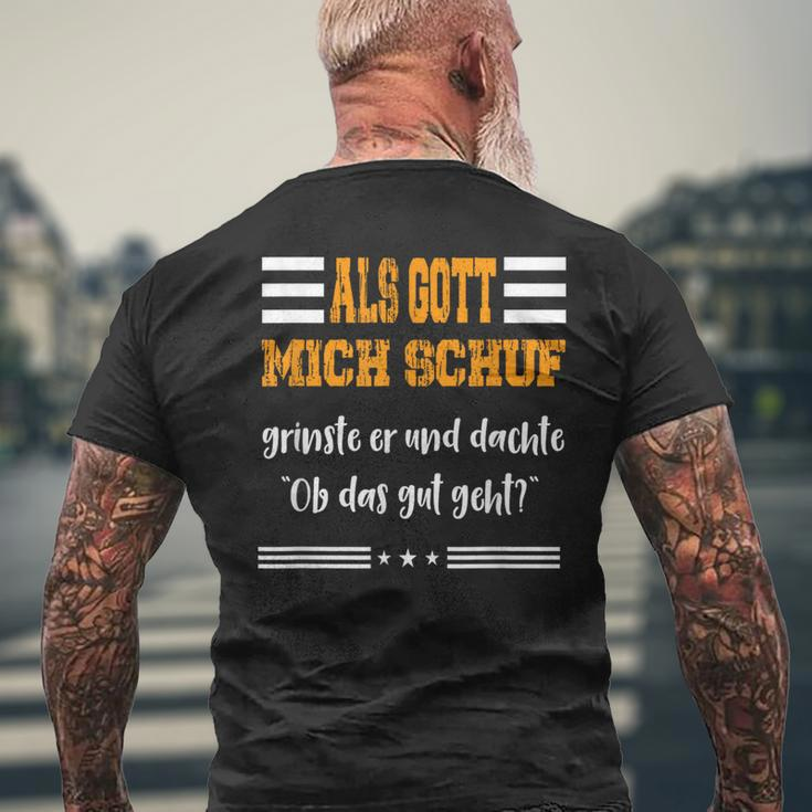 Als Gott Mich Schf Grinste Er T-Shirt mit Rückendruck Geschenke für alte Männer
