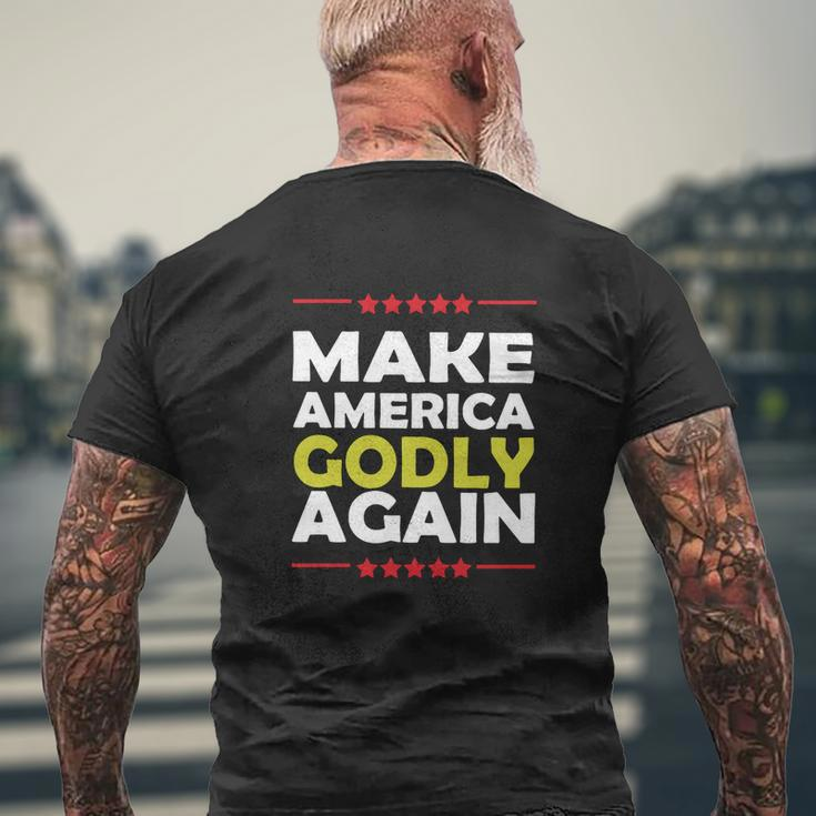 Make America Godly Again Quote Mens Back Print T-shirt Gifts for Old Men