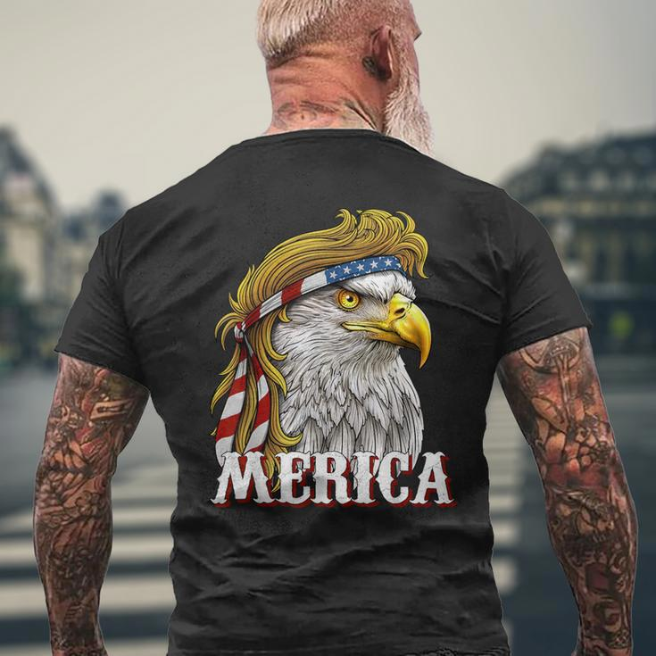 America Patriotic Usa Flag Eagle Of Freedom 4Th Of July Men's T-shirt Back Print Gifts for Old Men