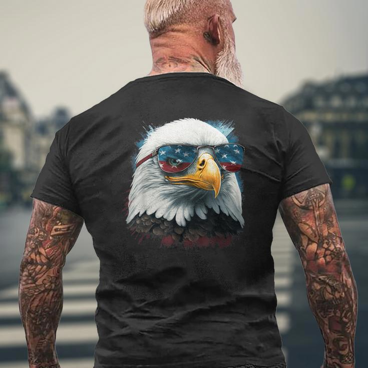 American Bald Eagle Usa Flag 4Th Of July Eagle Usa Men's T-shirt Back Print Gifts for Old Men