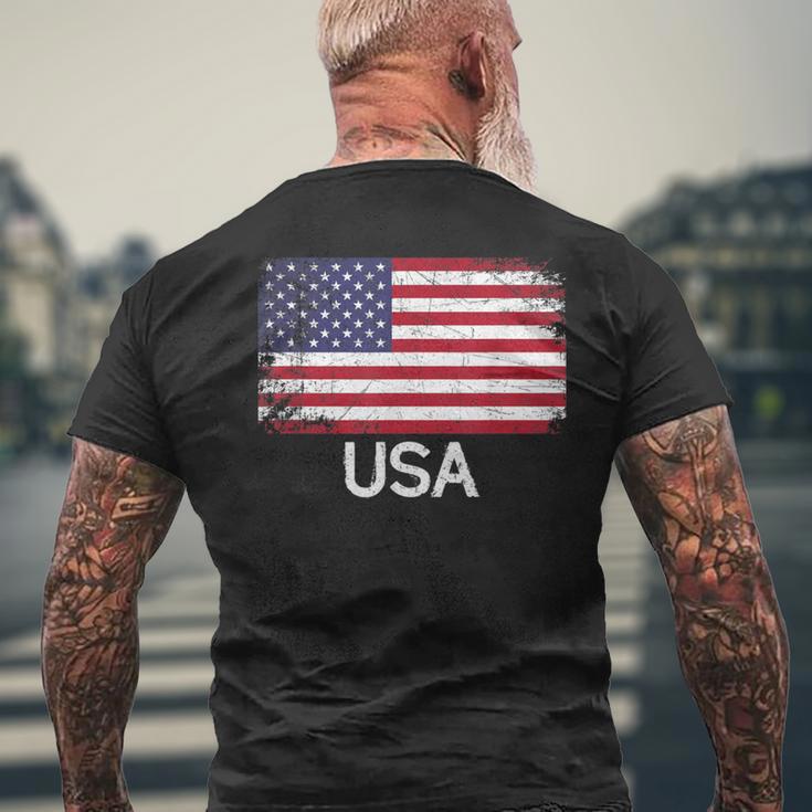 American Flag Vintage Made In Usa United States Men's T-shirt Back Print Gifts for Old Men