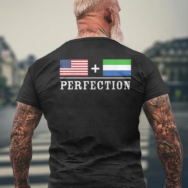 American Sierra Leone Perfection Flag Men's T-shirt Back Print Gifts for Old Men