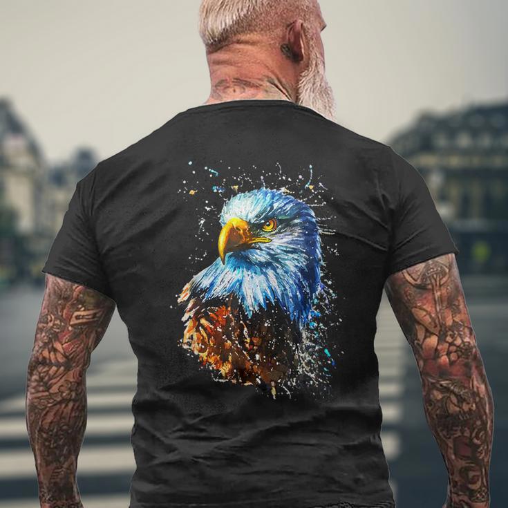 Amerikanischer Adler Handgemalter Adler T-Shirt mit Rückendruck Geschenke für alte Männer