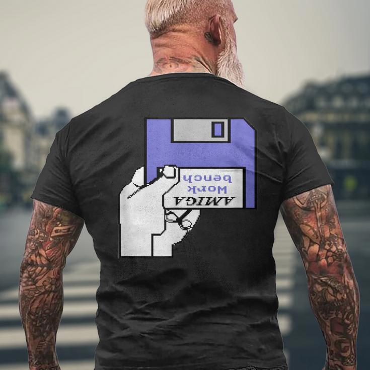 Amiga Workbench Diskette Insert Retro Computer T-Shirt mit Rückendruck Geschenke für alte Männer