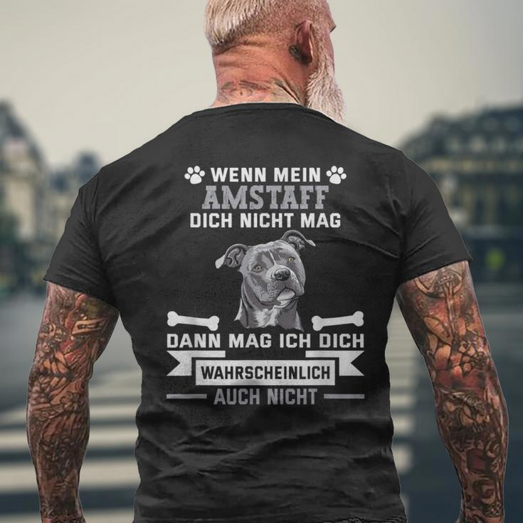Amstaff Hund Kurzärmliges Herren-T-Kurzärmliges Herren-T-Shirt für Hunde-Liebhaber, Lustiger Spruch in Schwarz Geschenke für alte Männer