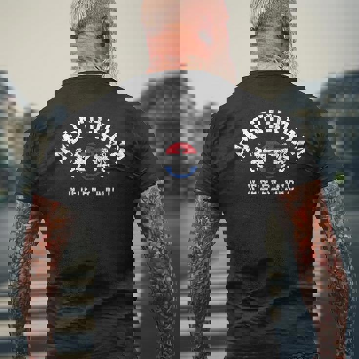 Amsterdam Los Países Bajosintage Souvenir Regalo Camiseta Hombre Estampado Espalda Regalos para ancianos