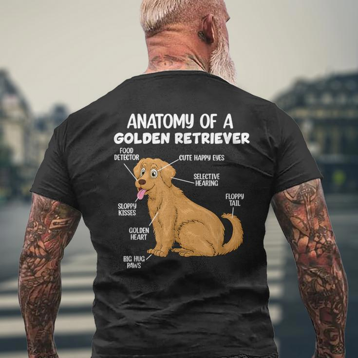 Anatomy Of A Golden Retriever T-Shirt mit Rückendruck Geschenke für alte Männer