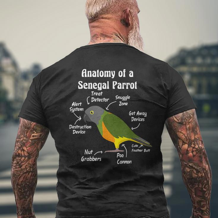 Anatomy Of A Senegal Parrot Men's T-shirt Back Print Gifts for Old Men