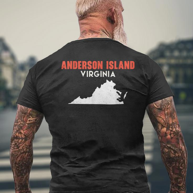 Anderson Island Washington Usa State America Travel Washingt Men's T-shirt Back Print Gifts for Old Men