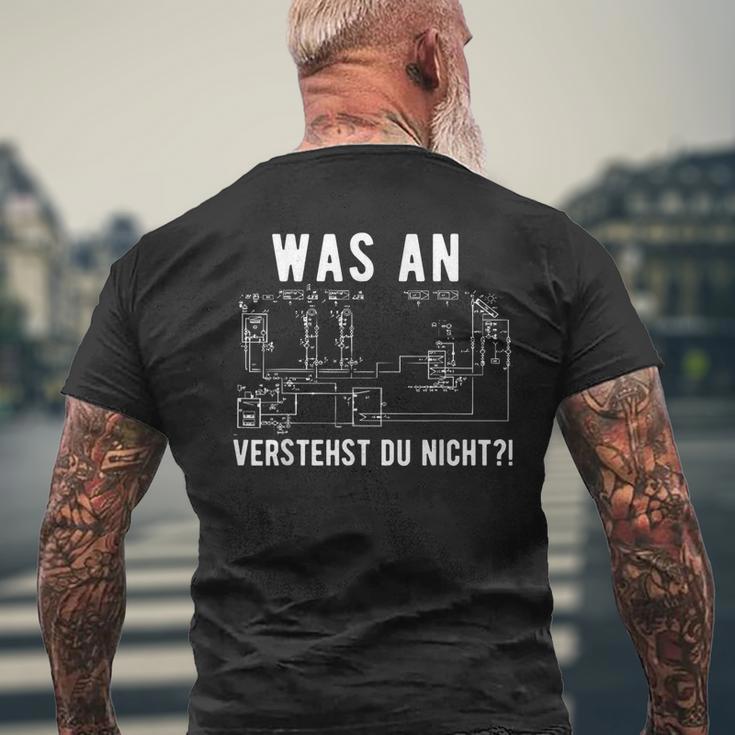 Anlagenmechaniker Klempner Heizungsbauer Geschenk S T-Shirt mit Rückendruck Geschenke für alte Männer