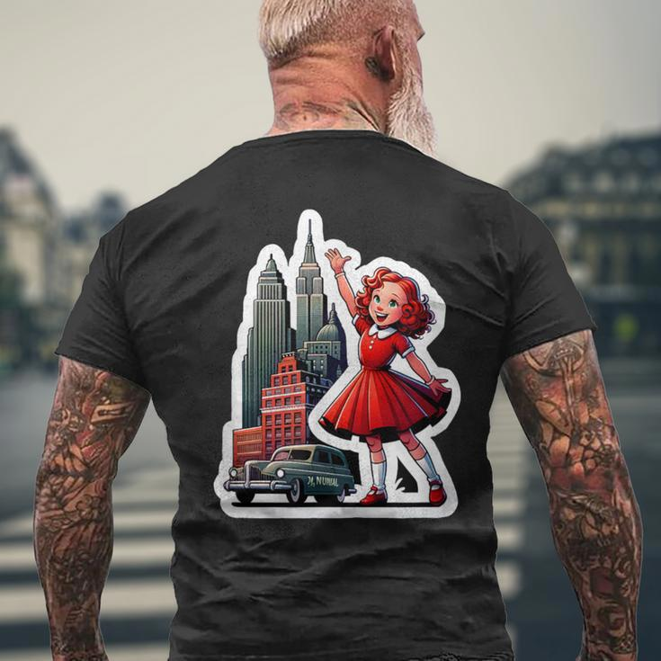 Annie's New York Adventure Broadway Musical Theatre Men's T-shirt Back Print Gifts for Old Men