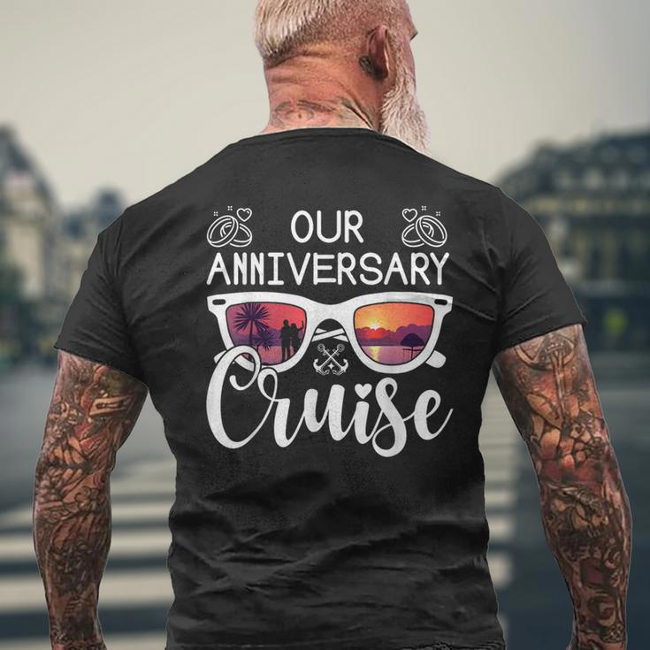 Our Anniversary Cruise Matching Cruise Ship Boat Vacation Men's T-shirt Back Print Gifts for Old Men