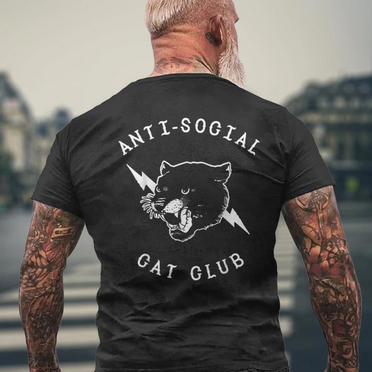 Anti Social Cat Club Panther HeadMen's T-shirt Back Print Gifts for Old Men