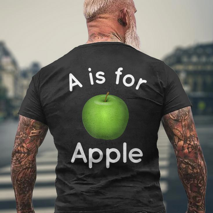 Apple Toddler A Is For Apple Apple Picking Orchard Men's T-shirt Back Print Gifts for Old Men