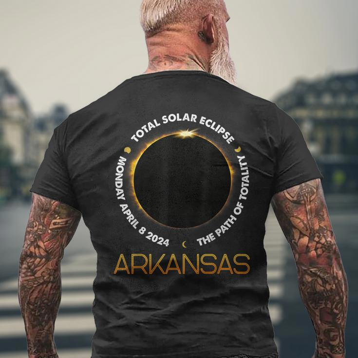 Arkansas Total Solar Eclipse 2024 American Totality April 8 Men's T-shirt Back Print Gifts for Old Men