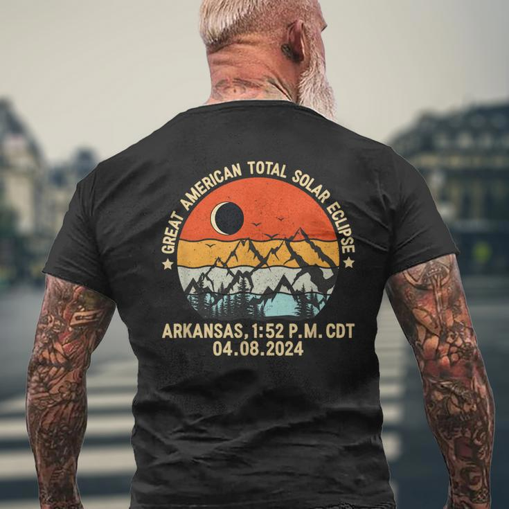 Arkansas Total Solar Eclipse April 8 2024 Astronomy Fans Men's T-shirt Back Print Gifts for Old Men