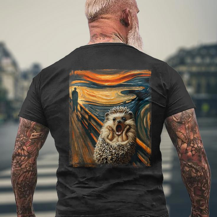 Artsy Scream For Hedgehog Lovers Artistic Hedgehog Men's T-shirt Back Print Gifts for Old Men