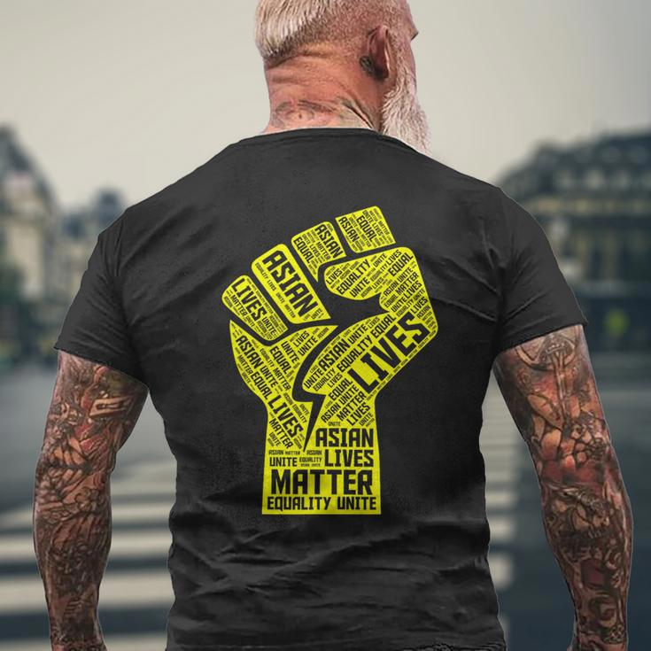 Asian Lives Matter Proud Asian American Aapi Yellow Pride Men's T-shirt Back Print Gifts for Old Men