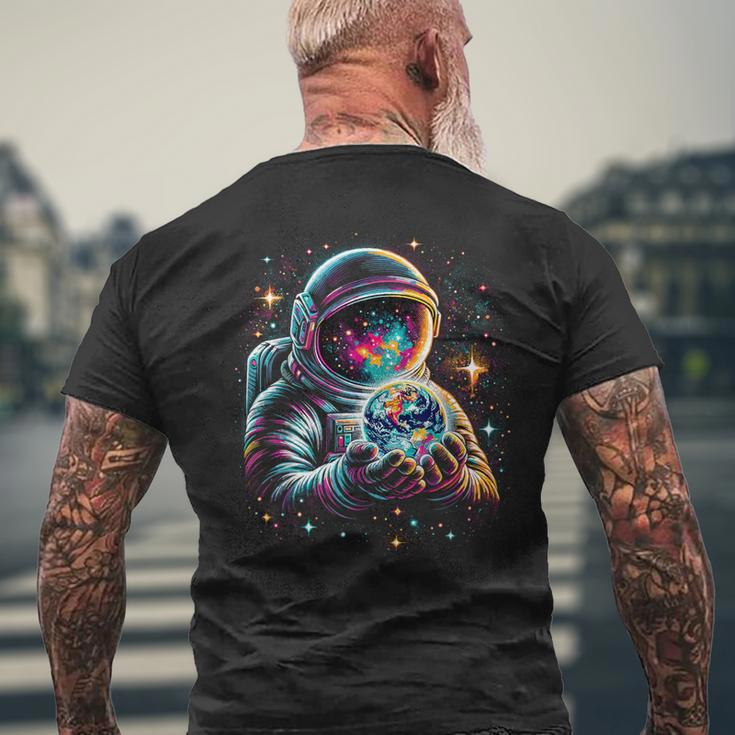 Astronaut Planets Astronaut Science Space Men's T-shirt Back Print Gifts for Old Men