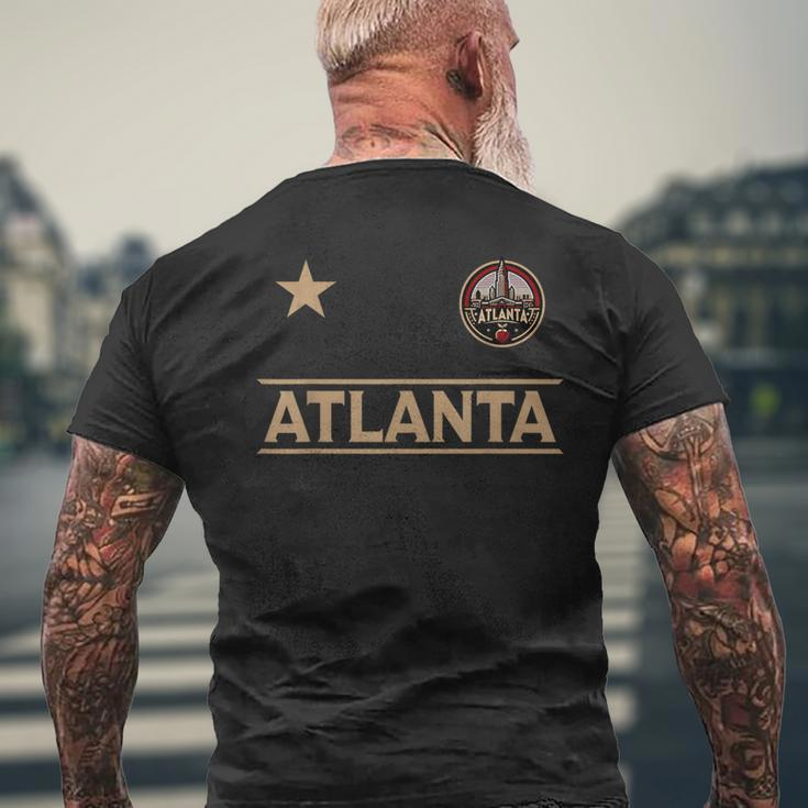 Atlanta Skyline Star Badge 2024 Peach Ball Edition Men's T-shirt Back Print Gifts for Old Men