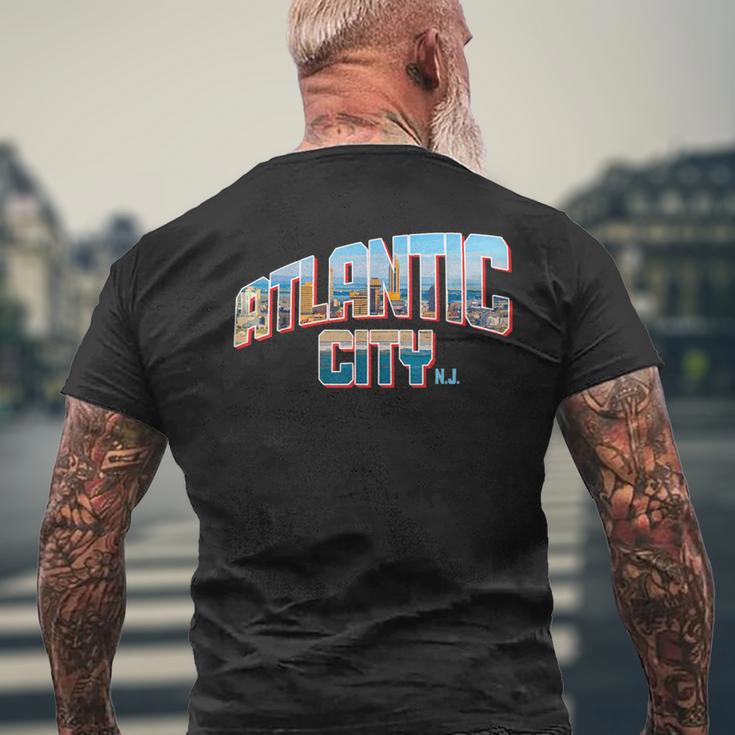 Atlantic City New Jersey Nj Skyline Pride Vintage Men's T-shirt Back Print Gifts for Old Men