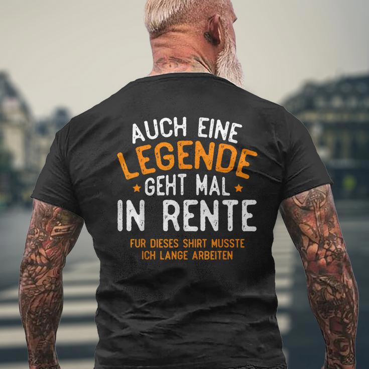 Auch Eine Legende Geht Mal In Ren Auch Eine Legende Geht Mal T-Shirt mit Rückendruck Geschenke für alte Männer