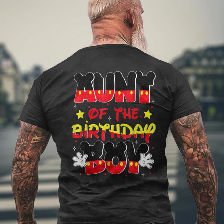 Aunt Of The Birthday Boy Mouse Family Matching Men's T-shirt Back Print Gifts for Old Men