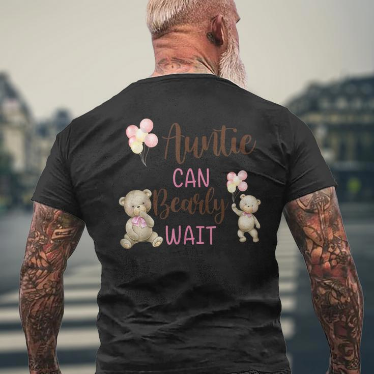 Auntie We Can Bearly Wait Gender Neutral Baby Shower Men's T-shirt Back Print Gifts for Old Men