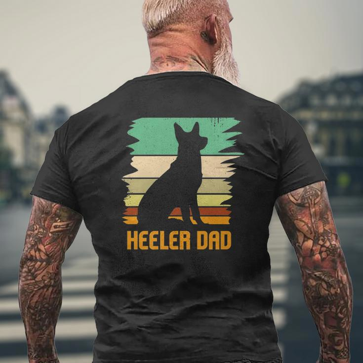 Australian Cattle Dog Heeler Dad Mens Back Print T-shirt Gifts for Old Men