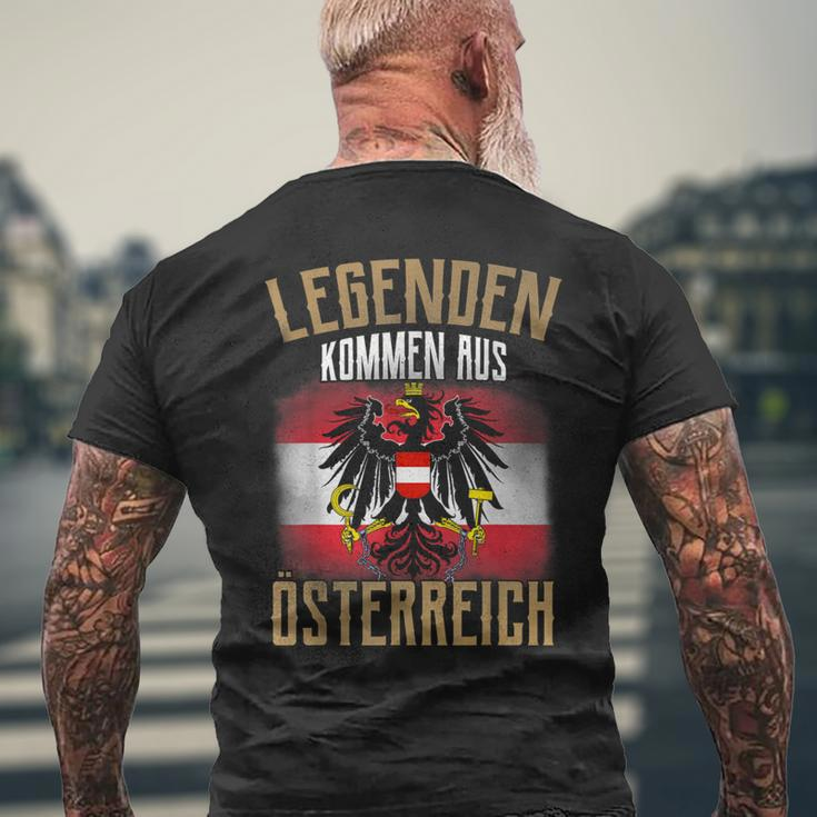 Austria Vienna Flag Costumes T-Shirt mit Rückendruck Geschenke für alte Männer