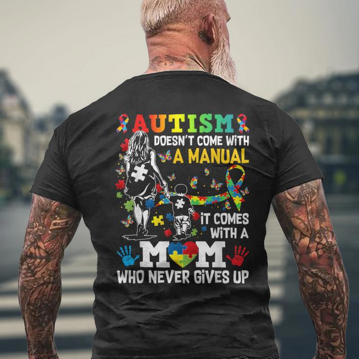 Autism Awareness 2024 Doesn't Come With A Manual Autism Mom Men's T-shirt Back Print Gifts for Old Men