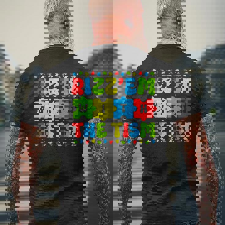 Autistic Rizz Rizz'em With The Tism Meme Autism Awareness Men's T-shirt ...