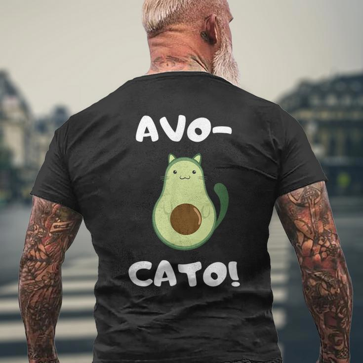 Avo-Cato Cat Avocado Meow Cat T-Shirt mit Rückendruck Geschenke für alte Männer