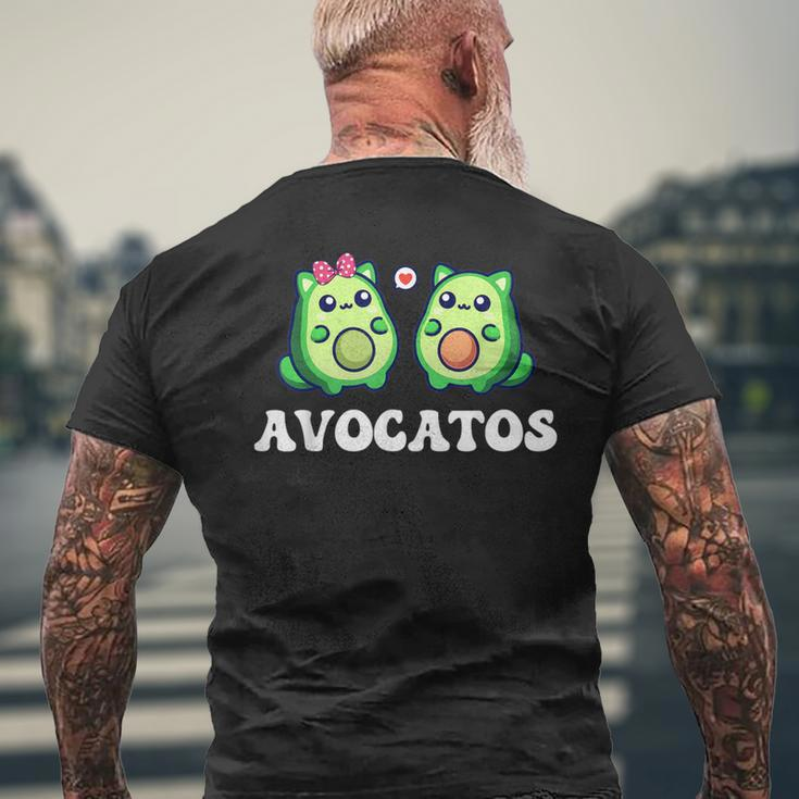 Avogato Avocado Paar Katze Kätzchenegan Avocatos T-Shirt mit Rückendruck Geschenke für alte Männer