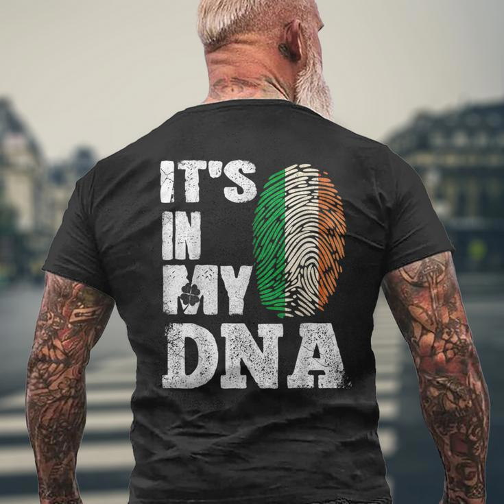 Awesome Ireland It's In My Dna Irish Flag Clover St Paddy's Men's T-shirt Back Print Gifts for Old Men