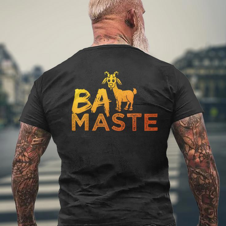 Baa Maste Goat Yoga Crazy Animal Men's T-shirt Back Print Gifts for Old Men
