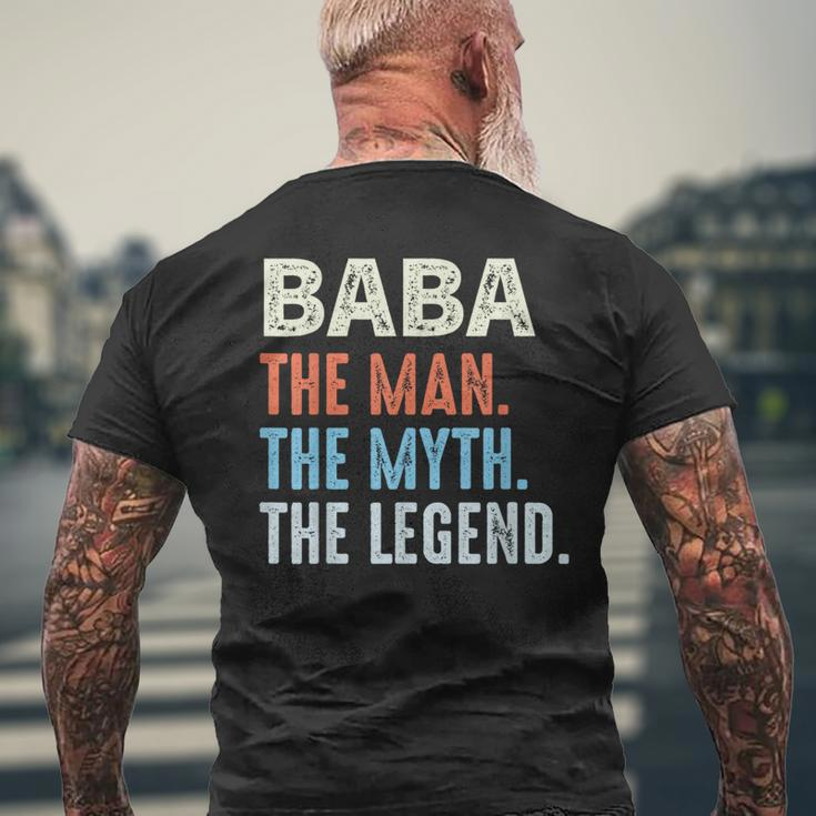 Baba Man The Myth The Legend Vintage Father's Day Men's T-shirt Back Print Gifts for Old Men