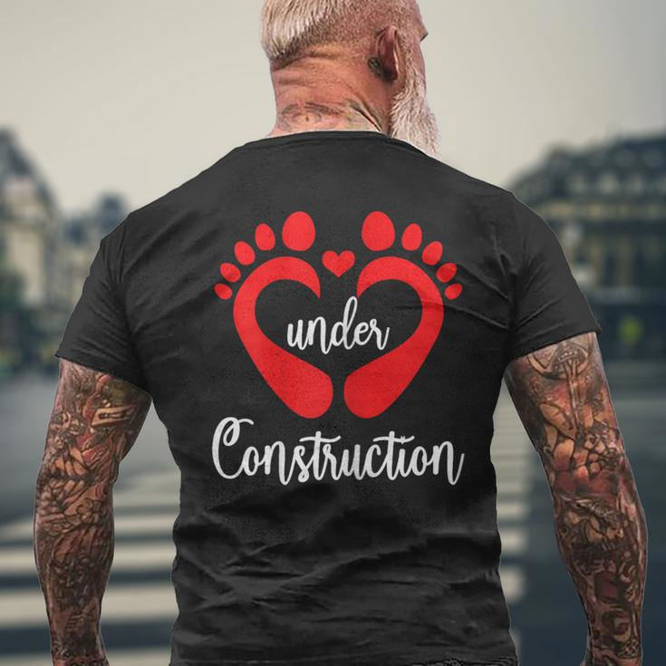 Baby Under Construction Baby Feet Heart Pregnant Maternity Men's T-shirt Back Print Gifts for Old Men