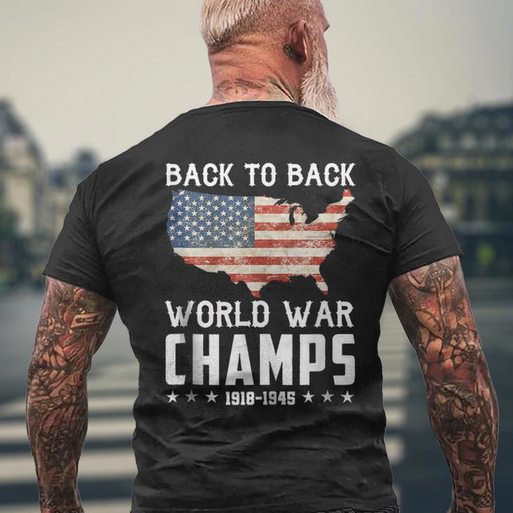 Back To Back Undefeated World War Champs 4Th Of July Men's T-shirt Back Print Gifts for Old Men