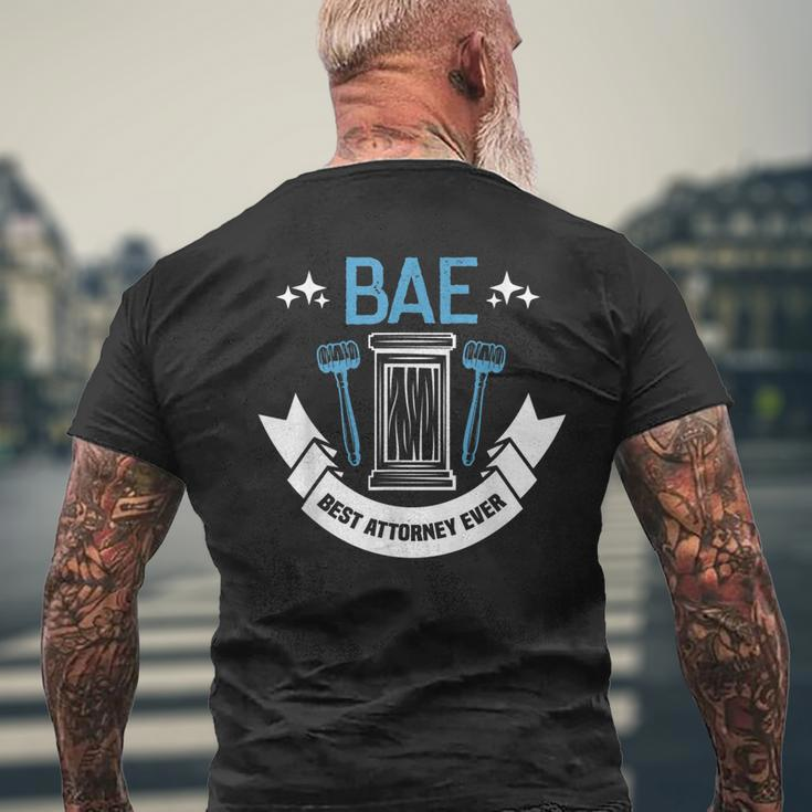 Bae Best Attorney Ever Future Attorney Retired Lawyer Mens Back Print T-shirt Gifts for Old Men