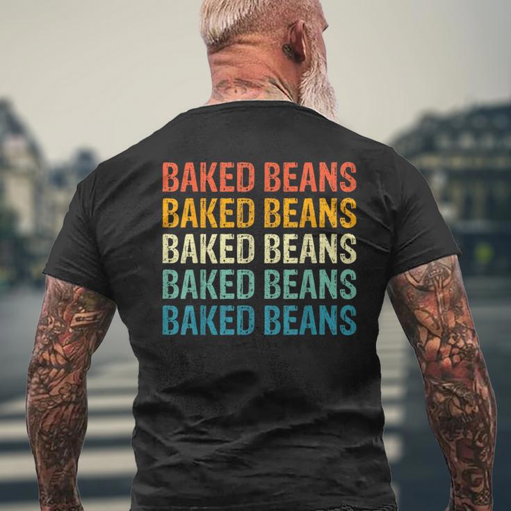 Baked Beans Retro Vintage Men's T-shirt Back Print Gifts for Old Men