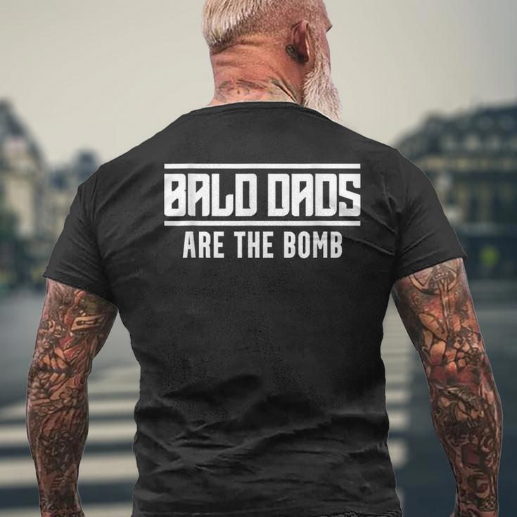 Bald Dad Bomb Daddy Men's T-shirt Back Print Gifts for Old Men