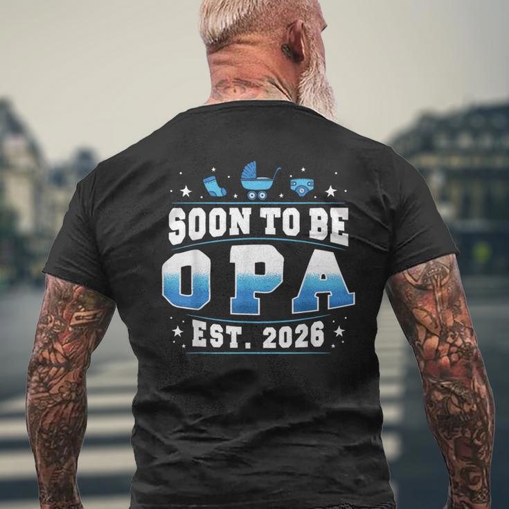 Bald Opa 2026 Neue Papa Schwangerschaft Enthüllen T-Shirt mit Rückendruck Geschenke für alte Männer